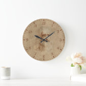 CLOCK - ART, LEONARDO DA VINCI SELF PROTRAIT GROßE WANDUHR (Zuhause)
