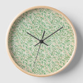 Clock Art Nouveau Style Willow Bough Pattern Uhr (Vorderseite)