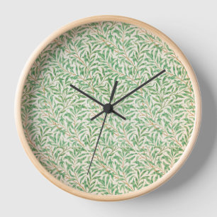 Clock Art Nouveau Style Willow Bough Pattern Uhr