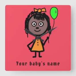 Clock Baby Quadratische Wanduhr