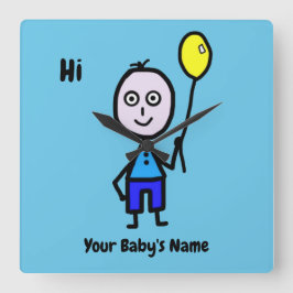 Clock Baby Quadratische Wanduhr