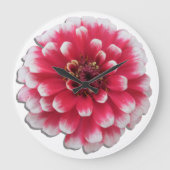 Clock - Bi-Color Zinnia Große Wanduhr (Vorderseite)