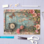 Clock & Butterfly Mixed Media Seidenpapier (Handwerk)