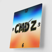 CLOCK CMD Z SQUARE QUADRATISCHE WANDUHR (Winkel)