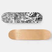 Clock Compass Engel Flag Rose Decke Skateboard (Horizontal)