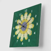 Clock - Crochet Pattern - Daisy Quadratische Wanduhr (Winkel)