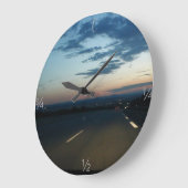 Clock Drive Sunset Große Wanduhr (Winkel)