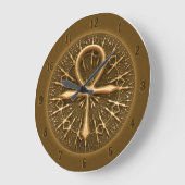 CLOCK - EGYPTIAN ANKH GOLDEN ORNAMENT GROßE WANDUHR (Winkel)