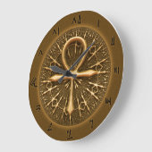 CLOCK - EGYPTIAN ANKH GOLDEN ORNAMENT GROßE WANDUHR (Winkel)