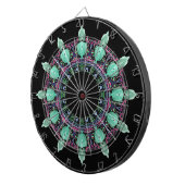 Clock face Kaleidoskop Fraktal ART I Dartscheibe (Vorderseite rechts)