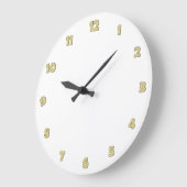 Clock Face Numbers - GoldOutline - for your design Große Wanduhr (Winkel)