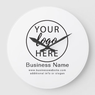 Clock für benutzerdefinierte Firmenlogos Große Wanduhr