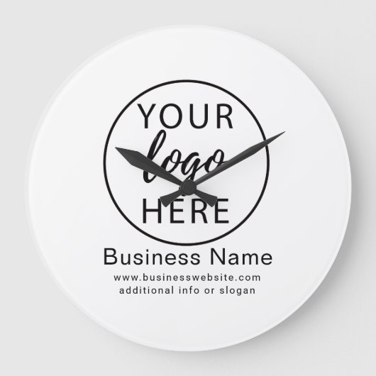 Clock für benutzerdefinierte Firmenlogos Große Wanduhr (Vorderseite)