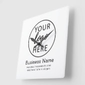 Clock für benutzerdefinierte Firmenlogos Quadratische Wanduhr (Winkel)