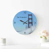 Clock - Golden Gate Bridge, San Francisco Große Wanduhr (Zuhause)
