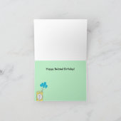 Clock Happy Belated Birthday Card Karte (Innenseite)