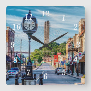 Clock im Stadtzentrum Cape Girardeau Wall Clock Quadratische Wanduhr