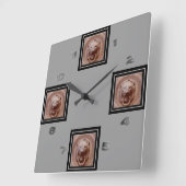Clock - Lion Head Door Knocker Quadratische Wanduhr (Winkel)