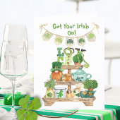 Clock Luck Leprechaun Irish St Patricks Day Card Ankündigung