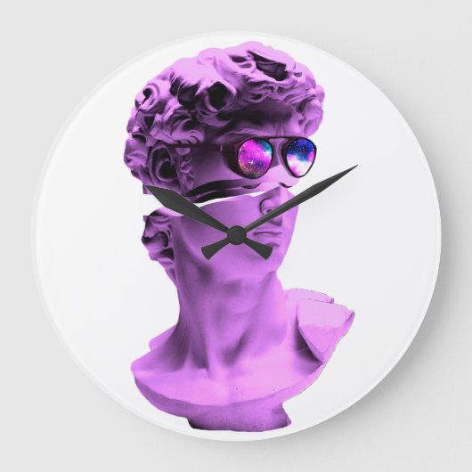 Clock Michelangelo's David - By RLE Art Solutions Große Wanduhr (Vorderseite)