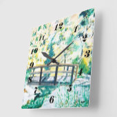 Clock Morning Dew /Sarr Quadratische Wanduhr (Winkel)