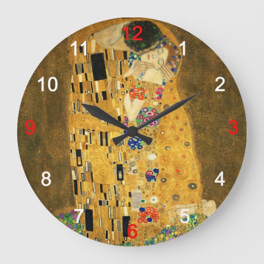 Clock of “The Kiss” Große Wanduhr (Vorderseite)