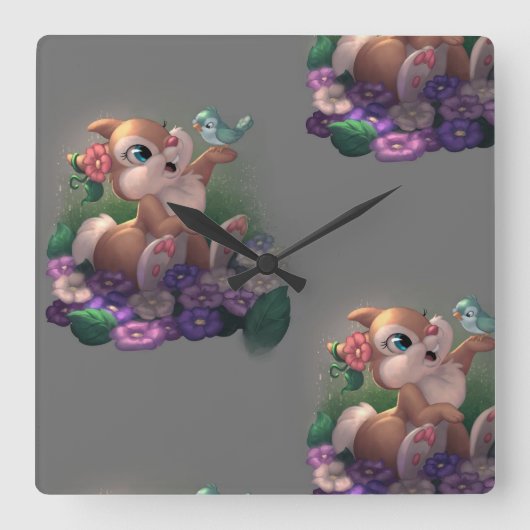 clock quadratische wanduhr (Vorderseite)