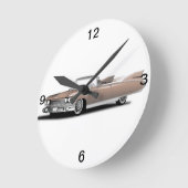 clock,retro car,cadillac runde wanduhr (Winkel)