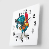 Clock-Rooster Quadratische Wanduhr (Winkel)
