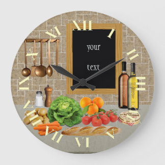Clock Round Kitchen Große Wanduhr