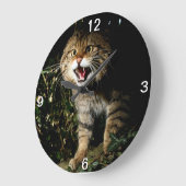Clock - Scottish Wildcat Große Wanduhr (Winkel)