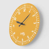 CLOCK TILDE Variation numero 125 S3 Apfel Große Wanduhr (Winkel)