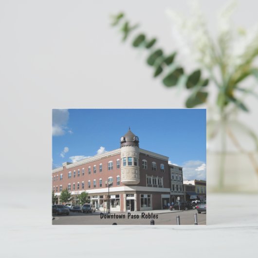 Clock Tower Downtown Paso Robles Postkarte (Stehend Vorderseite)