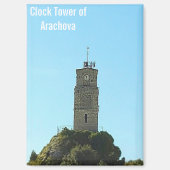 Clock Tower of Arachova Greece Magnet (Vorderseite)