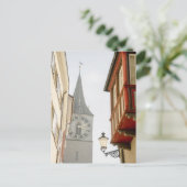 Clock Tower Zurich St. Peters Church & Windows Postkarte (Stehend Vorderseite)