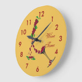 Clock~ Wein-Zeit Große Wanduhr (Winkel)