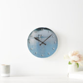 Clock - Western Grebe in harbor v3 Runde Wanduhr (Zuhause)