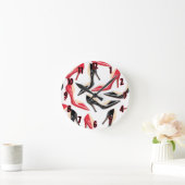 Clock Womens Shoes High Heels Stilletto Stileto Runde Wanduhr (Zuhause)