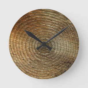 CLOCK-WOOD RUNDE WANDUHR