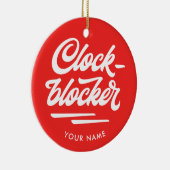 Clockblocker Feiertags-Verzierung Keramik Ornament (Rechts)