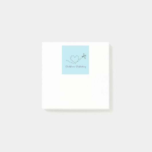 Clockflower Publishing-Markenhinweise Post-it Klebezettel (Vorderseite)