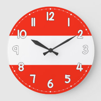 Clocks Austria Country Flag Wall Clock Große Wanduhr