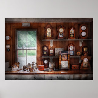 Clocksmith - In the Clock Repair Shop Poster