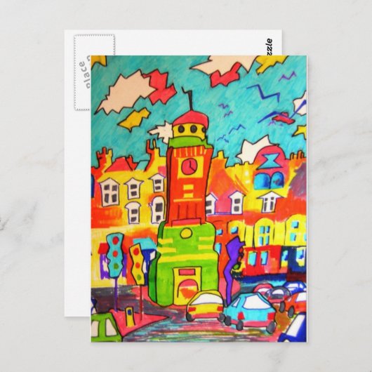 Clockturm Fun Postkarte (Vorne/Hinten)
