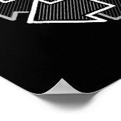 Clockwise Arrows Minimal Geometric Black Variant 2 Poster (Ecke)