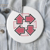 Clockwise Arrows Minimal Geometric Red Button (Beispiel)