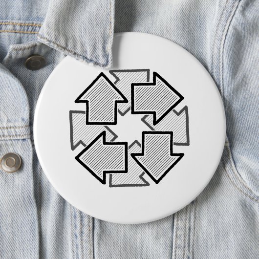 Clockwise Arrows Minimal Geometric White Variant 1 Button (Beispiel)
