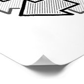 Clockwise Arrows Minimal Geometric White Variant 1 Poster (Ecke)