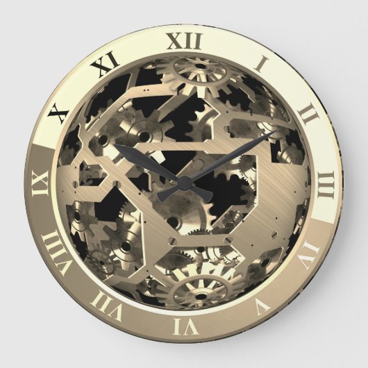 Clockwork 6 Wall Clocks Große Wanduhr (Vorderseite)