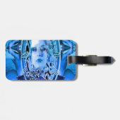 Clockwork Blue Luggage Tag Gepäckanhänger (Rückseite horizontal)
